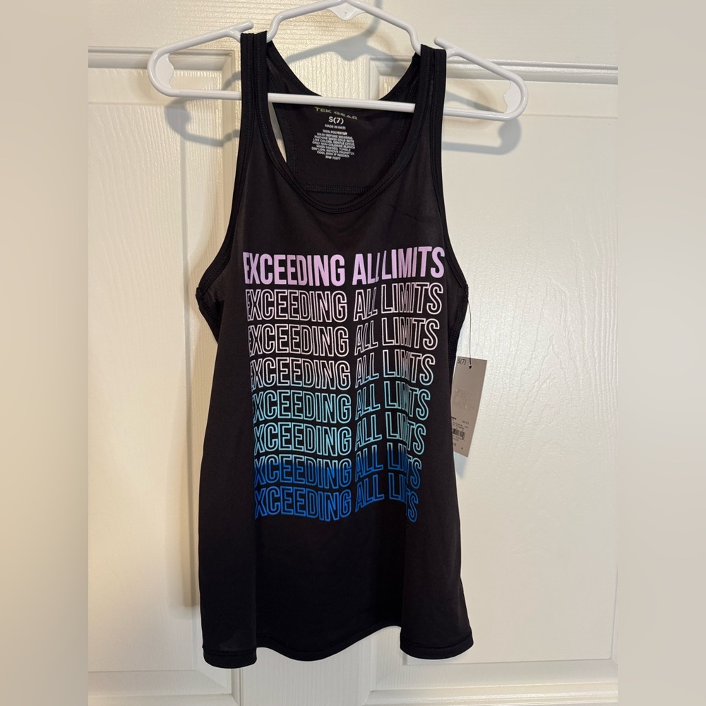 Tek Gear Black Tank with Gradient Text